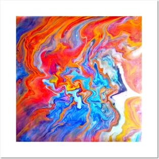 acrylic pouring, fluid art, painting, canvas art, artist, modern, abstract, design Posters and Art